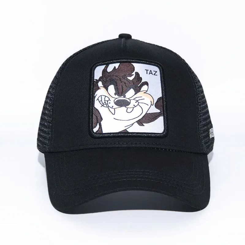 black TAZ Бейсбольная кепка Looney ttes Bugs Bunny высокого качества с вышивкой в виде красных животных, бейсболка для мужчин и женщин в стиле хип-хоп, сетчатая Кепка для папы - Цвет: black TAZ