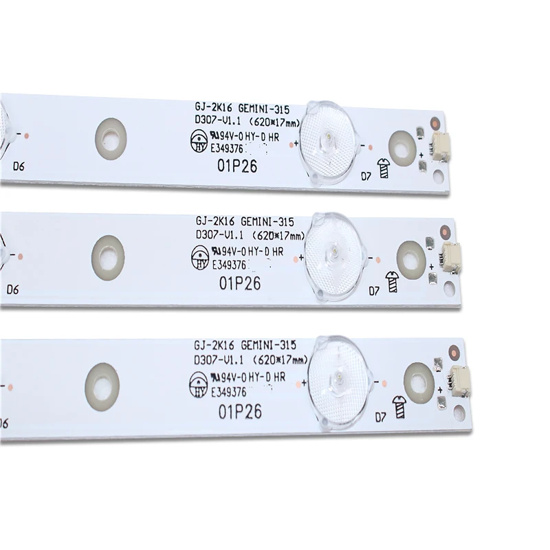 Новинка, партиями по 5 комплектов = 15 шт 7 светодиодный(3 V) 620 мм светодиодный подсветка полосы для KDL-32R330D 32PHS5301 32PFS5501 LB32080 V0 E465853 E349376 TPT315B