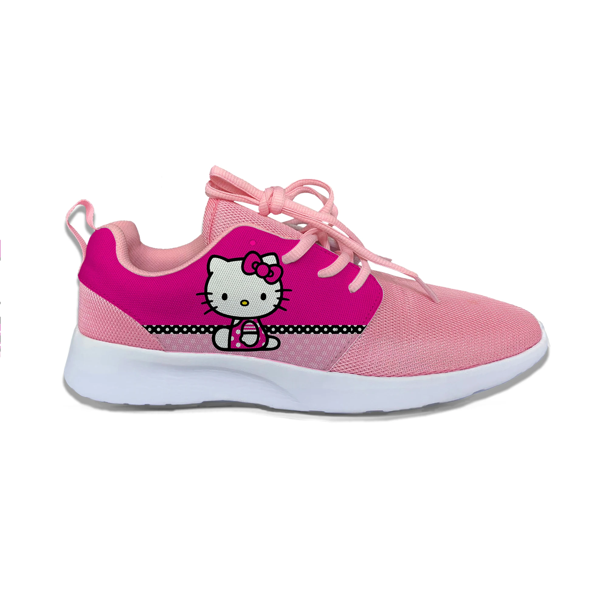 Kitty Hello/Лидер продаж; милые модные спортивные кроссовки для бега с милым рисунком из мультфильма; Повседневные Дышащие легкие женские кроссовки с 3D принтом