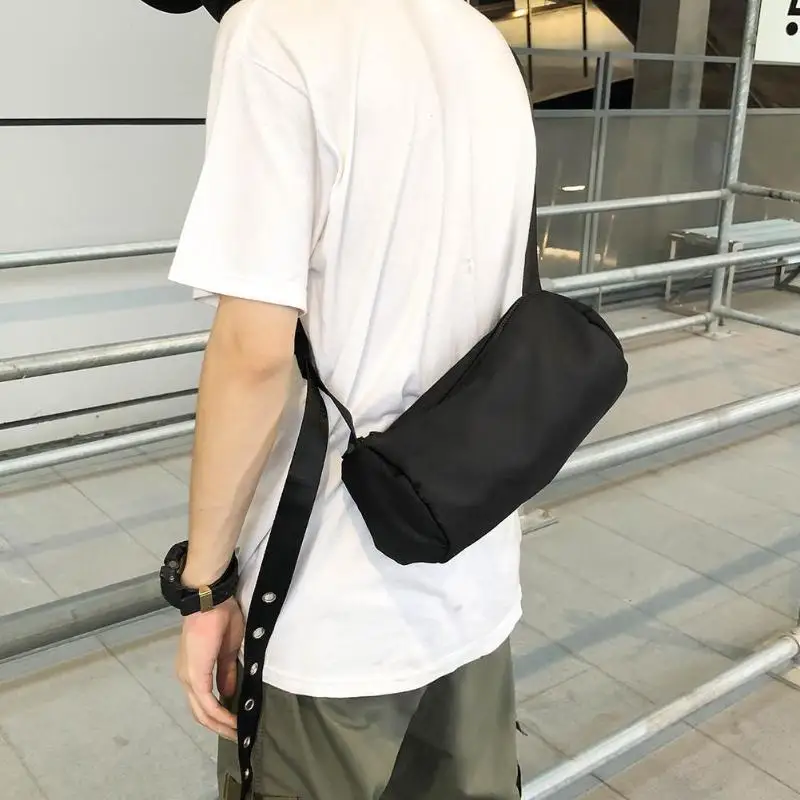 Сумки на плечо цилиндрической формы для женщин нейлон Повседневная Мужская Женская дорожная сумка через плечо
