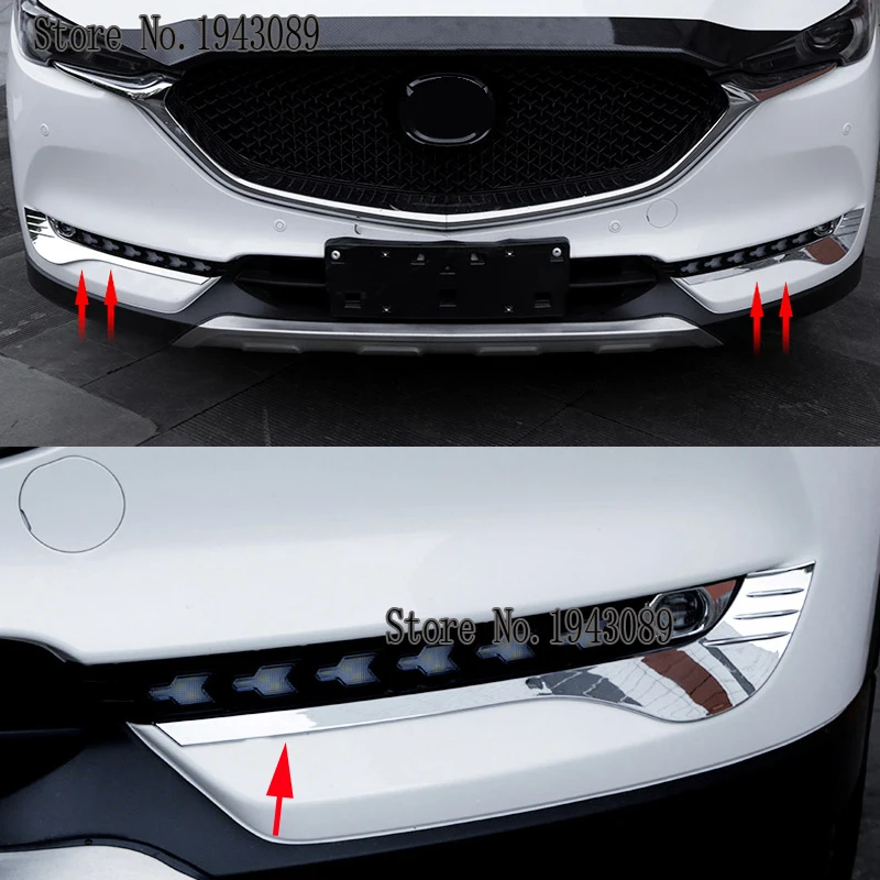 Для Mazda CX5 CX-5 CX 5- Аксессуары Передние Задние противотуманные фары крышка рамка отделка ABS Хром Наружное украшение Стайлинг автомобиля