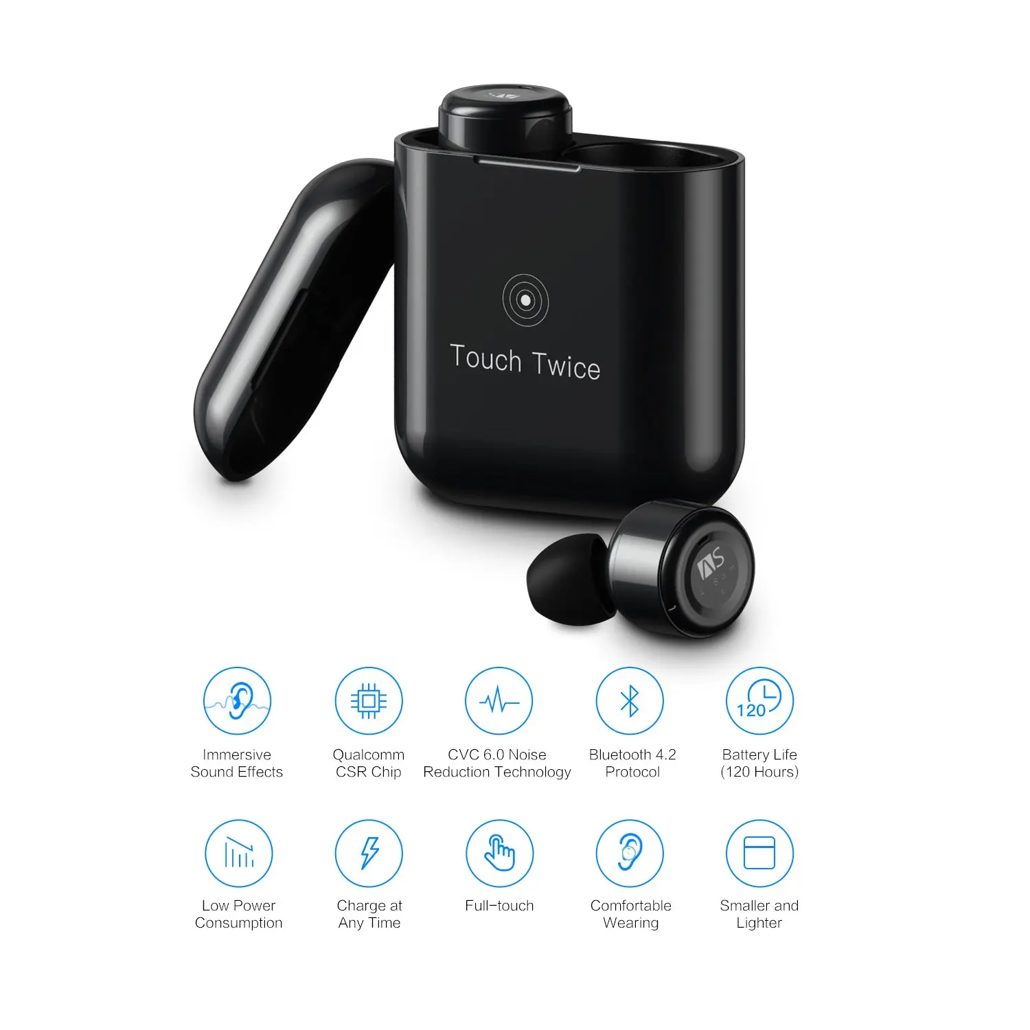TWS X3T HiFi стерео, бинауральный Bluetooth 4,1 Беспроводные наушники с шумоподавлением наушники с зарядным устройством 700 мАч