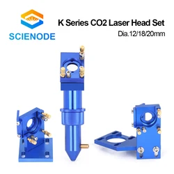 Scienode K Series CO2 Laser Head Set Mirror and Focus Lens Integrative Mount Houlder for Laser Engraving Cutting Machine