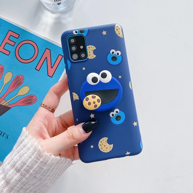 samsung cute phone cover 3D Hoạt Hình Dễ Thương Giá Đỡ Điện Thoại Ốp Lưng Dành Cho Samsung Galaxy Samsung Galaxy A51 A71 A32 A52 A72 4G 5G A52s A53 a12 Dễ Thương Silicone Mềm Cô Gái Đứng Bao Da cute phone cases for samsung  Cases For Samsung