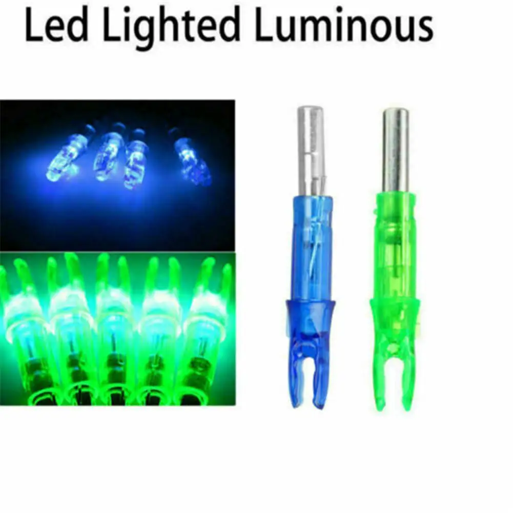 12PCS Automatically LED Lighted Arrow Nocks Tail For Crossbow Arrows Diameter Archery Hunting Shooting Accessories | Освещение