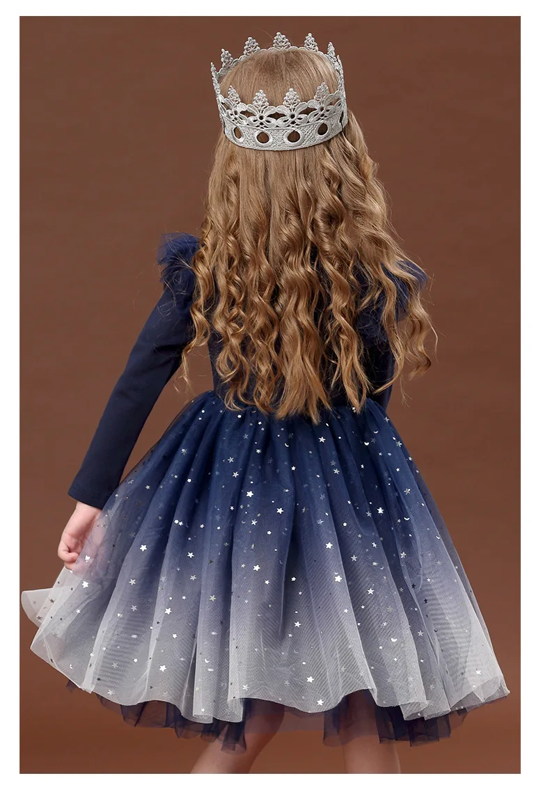 Детские платья с блестками для девочек; элегантное платье принцессы; бальное платье-пачка; свадебное Сетчатое платье; Рождественская вечеринка; Одежда для девочек; RT772