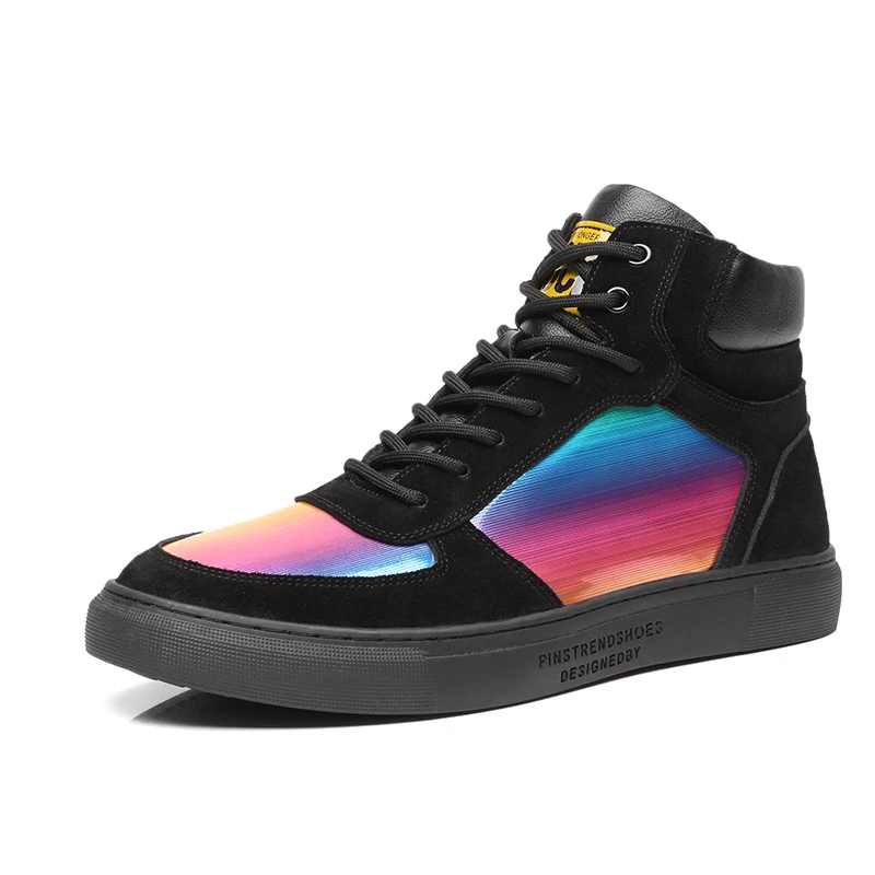 high top colorful sneakers
