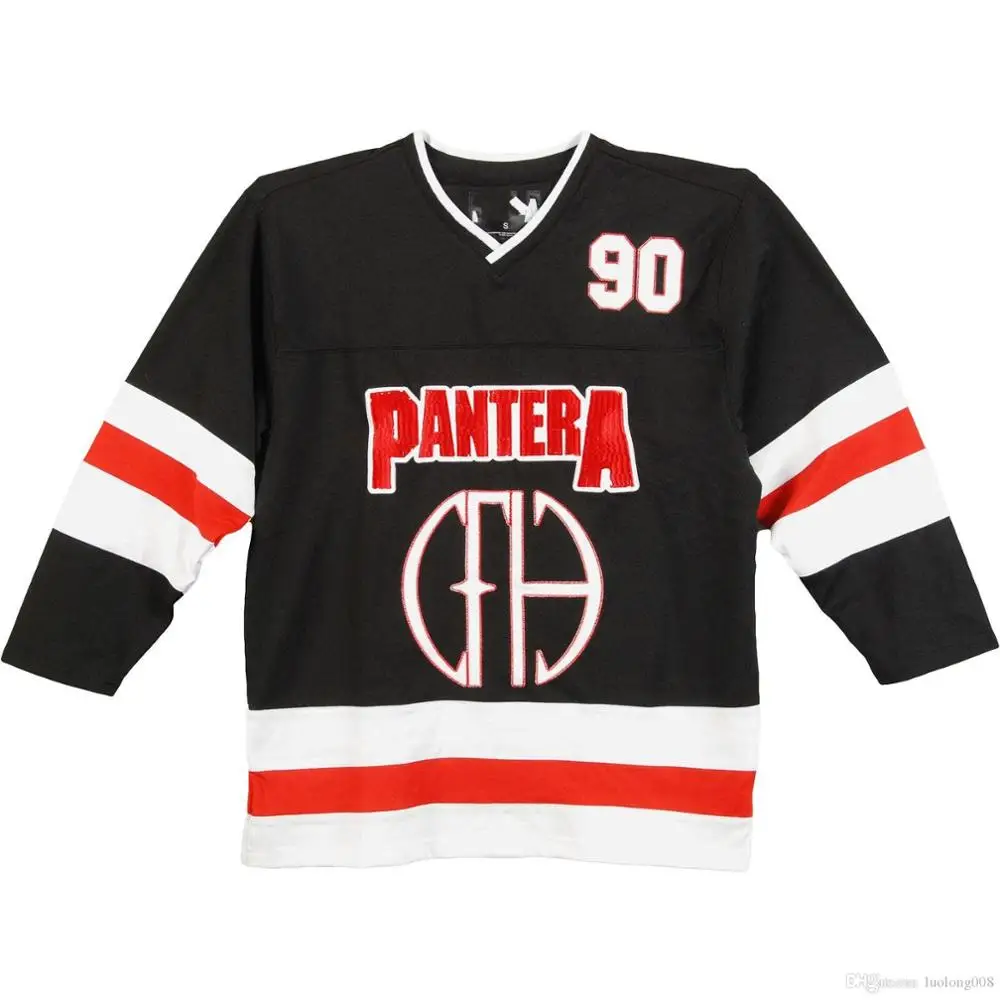 

Rare Vintage Pantera - Hockey Jersey Embroidery Stitched Customize any number and name Jerseys