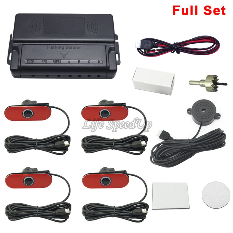 

16.5mm Original car parking sensors 4 system kit Beep detector parktronic parking system kit automotivo alert radar car sensor