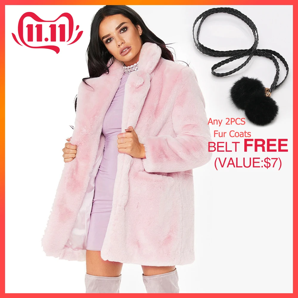 Online FaylisVow 4xl Plus Größe Dicken Pelzmantel Frauen Winter Warm Lose Plüsch Teddy Flauschigen Langarm Faux Pelz Mäntel Frau solide Jacken