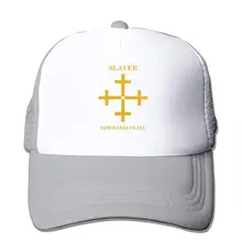 Slayer God Hate Us All смешной логотип музыкальной группы Дальнобойщик шляпа бейсбольная Кепка сетка черная для подростков и взрослых