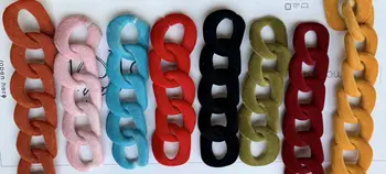 

31*31mm 50pcs/bag Velvet DIY Necklace Strands Parts Glasses Chains Linked Bag Chains Women Jewelry DIY Accessories Statements
