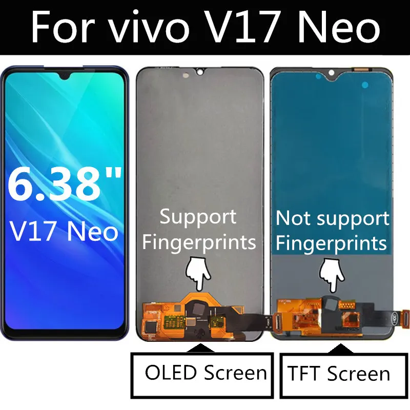 6.38“ For VIVO V17 Neo Europe LCD Display Touch Screen Assembly Replacement Accessory For VIVO V17 Russia version LCD Display