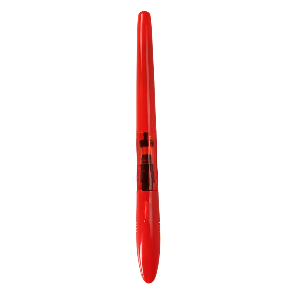 Red Jinhao Акула спираль Прозрачный Красочный Офис тонкий перьевая ручка - Цвет: Red