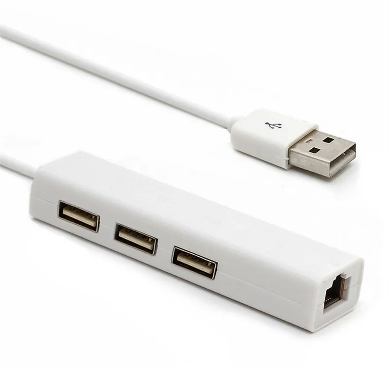 USB Ethernet с 3 Порты и разъёмы usb-хаб 2 0 RJ45 Lan сетевая карта Ethernet-адаптер для Mac iOS Android ПК