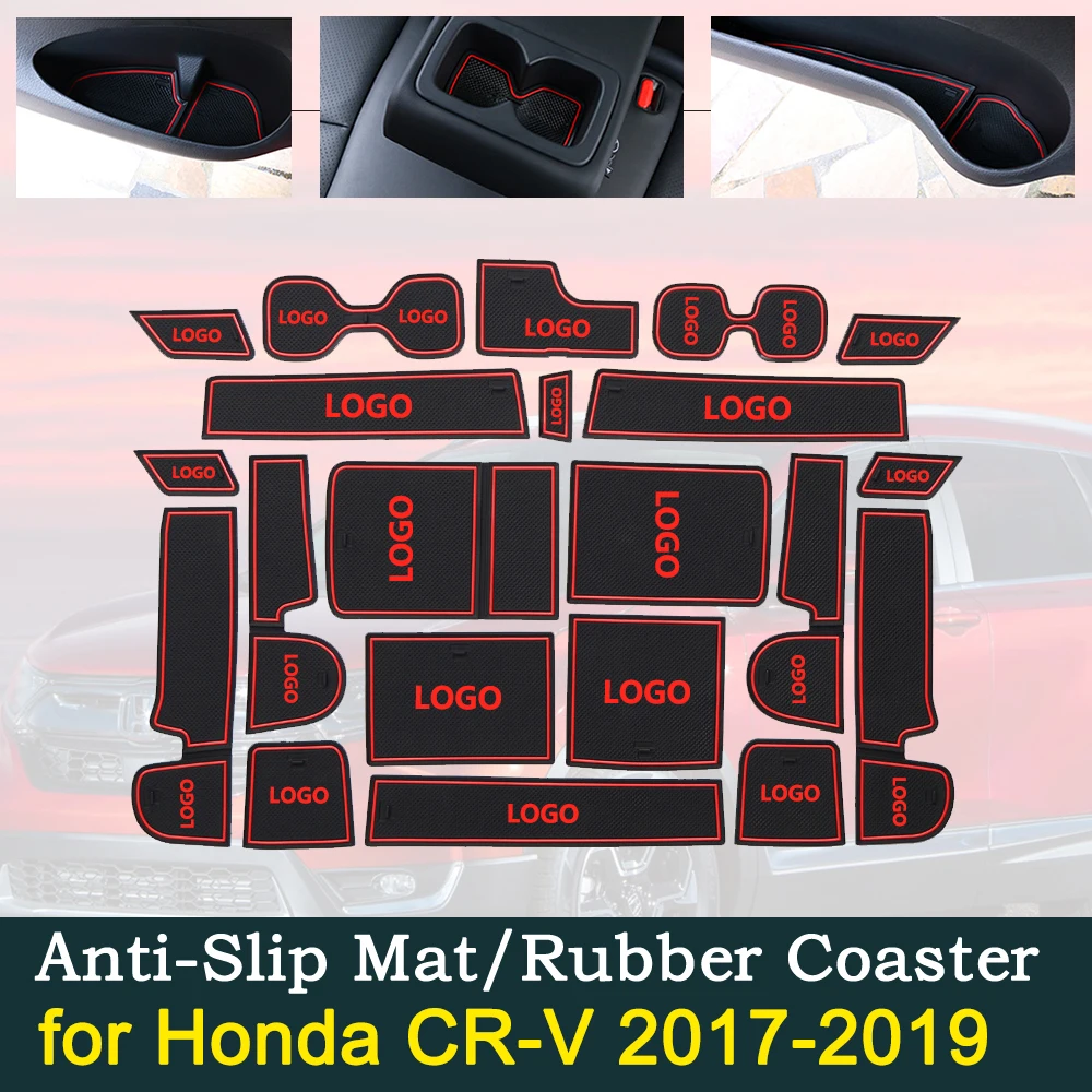 Противоскользящая дверная резиновая подушка для Honda CRV CR-V CR V 5th Gen V~ паз коврик интерьер автомобиля аксессуары для телефона