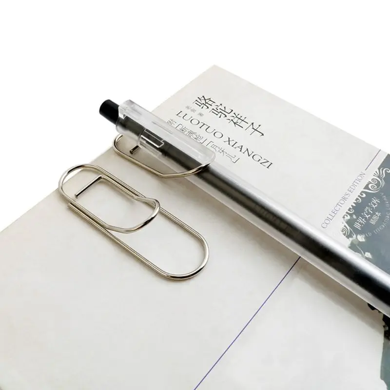 Pen Clips 25Pcs Stainless Steel Pen Holder Clip for Notebook Journals Paper Office Supply