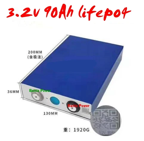 1pcs 3.2v 90Ah 1 шт. 3,2 В Lifepo4 батарея 3,2 В 90Ah 105Ah 280Ah 50Ah большая емкость 3C разряда для Diy 12 В 100Ah Солнечная энергия хранения энергии RV - Цвет: 1pcs 3.2v 90Ah