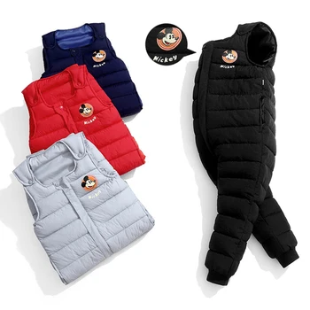 

Baby Boy Girl Mickey Clothes 2020 New Born Winter Romper Thick Cotton Outfit Newborn Jumpsuit Children Costume Toddler Bib Pants