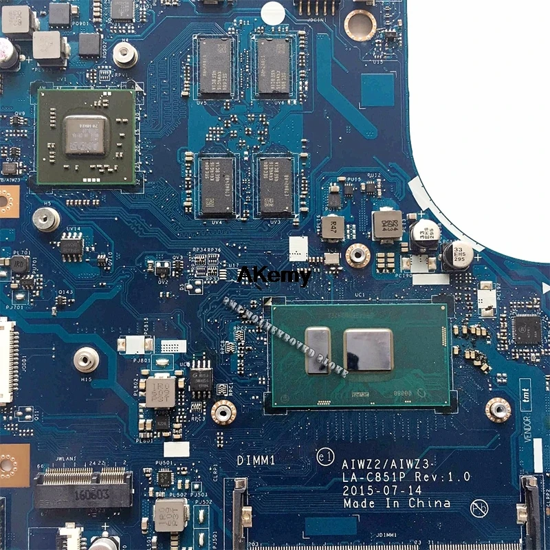 AIWZ2/AIWZ3 LA-C851P motherboard for Lenovo IdeaPad 500-15ISK laptop motherboard I7-6500U original Test motherboard