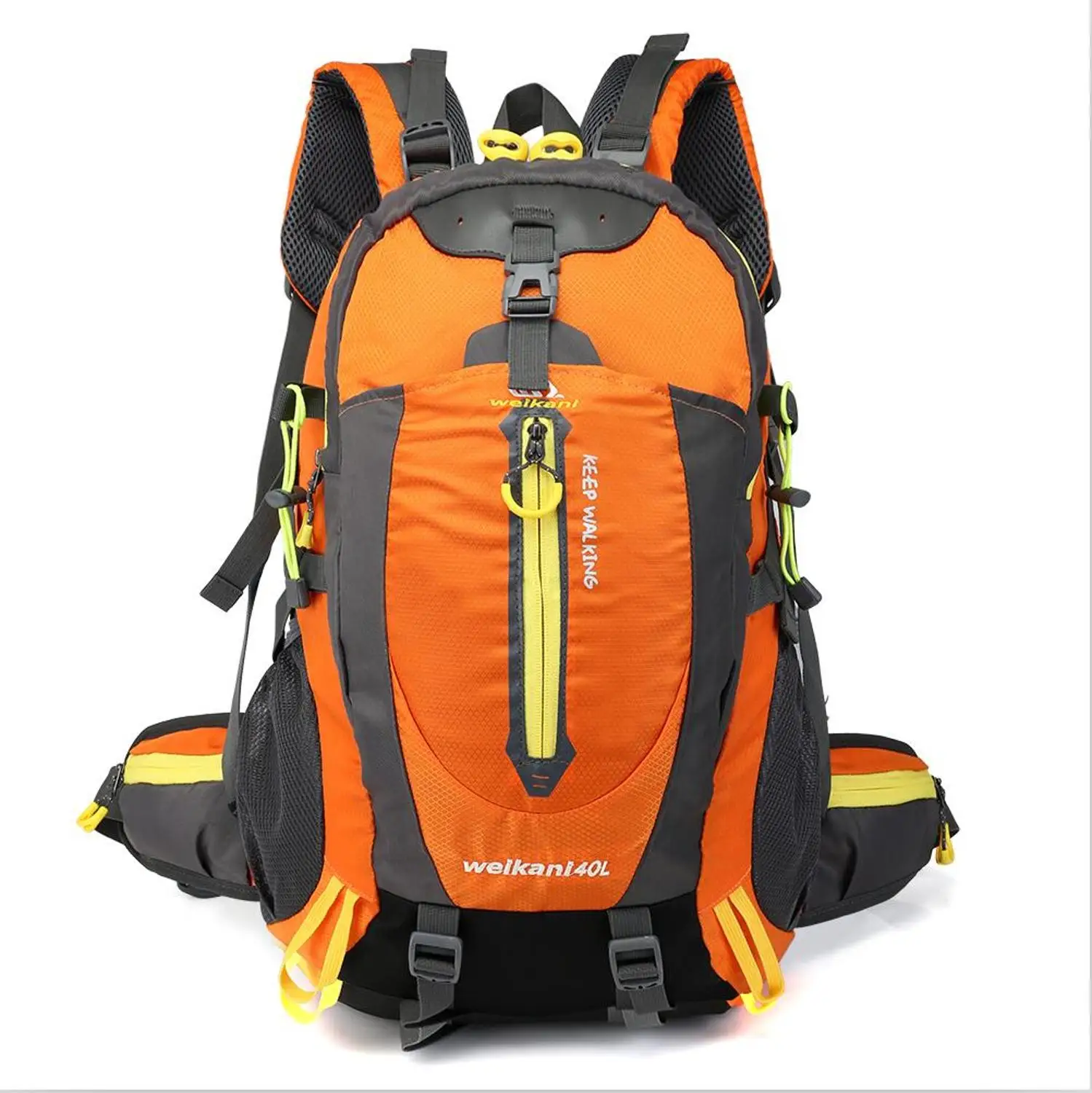 Orange 40L Водонепроницаемый рюкзак для скалолазания, рюкзак 40л, спортивная сумка для улицы, рюкзак для путешествий, походный рюкзак, Женский походный рюкзак для мужчин - Цвет: Orange 40L