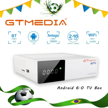 

Freesat GTmedia GTC Satellite TV Receiver DVB-S2 DVB-T2 DVB-C Brazil CS 4K TV Receiptor Support IPTV CCcam Cline Android TV Box
