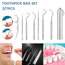 

Stainless Steel Toothpick Set With Portable Toothpick Holder set Outdoor Household Travel Seal Storage Container Box Case
