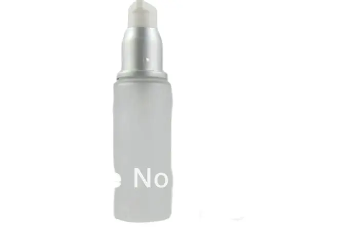 

50ML frosted glass bottle with matt silver press pump