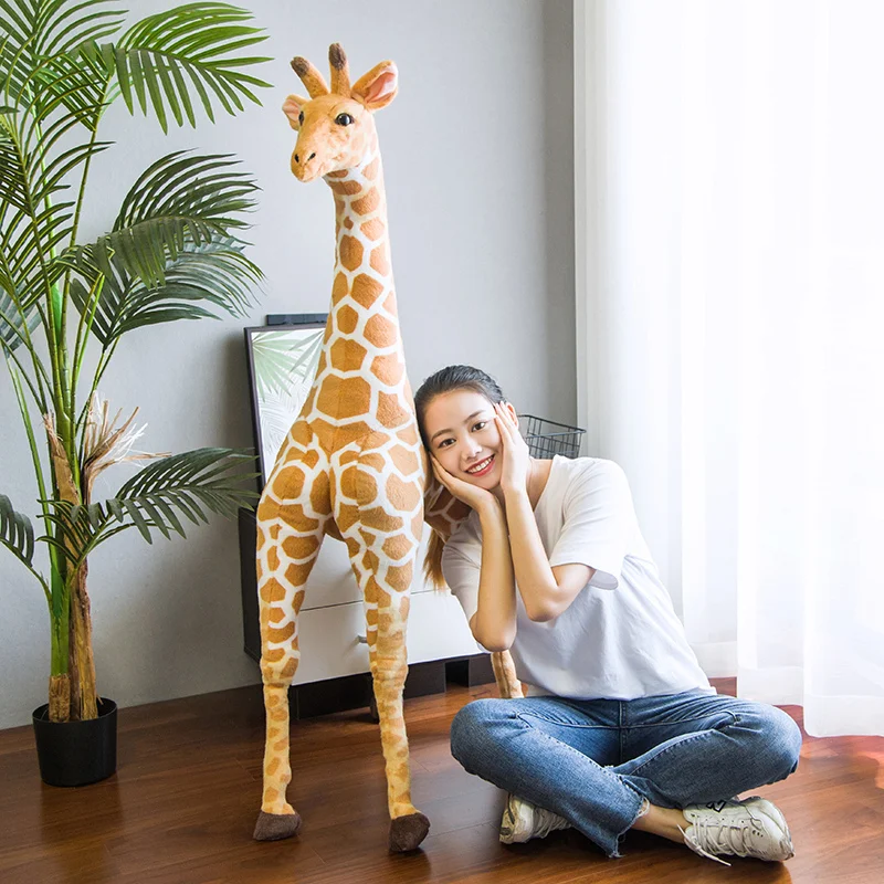 Jouets en peluche girafe angiReal Life pour enfants, animaux en peluche,  poupées douces pour enfants, cadeau d'anniversaire pour bébé, décoration de