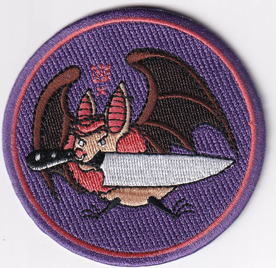 

Embroidery badge patch personalized customization display :bat