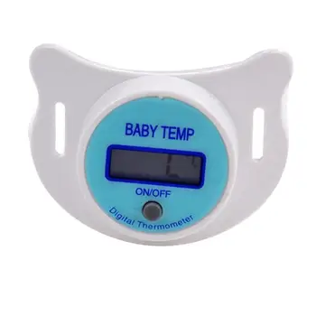 

Baby Thermometer Mouth,Baby Pacifier Thermometer Portable LCD Digital with Protective Storage Cover Safety Health Nipple