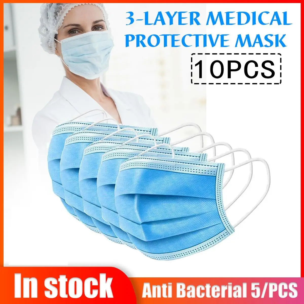 

Fast 1day 10pcs KN95 Meltblown Mouth Masks Nonwove 3 Layer Disposable Anti-Dust Surgical Medical Masks Anti-dust virus
