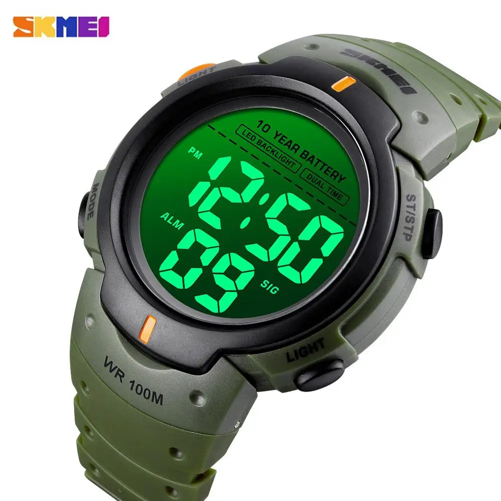 Часы SKMEI Мужские Цифровые в стиле милитари спортивные для плавания срок службы