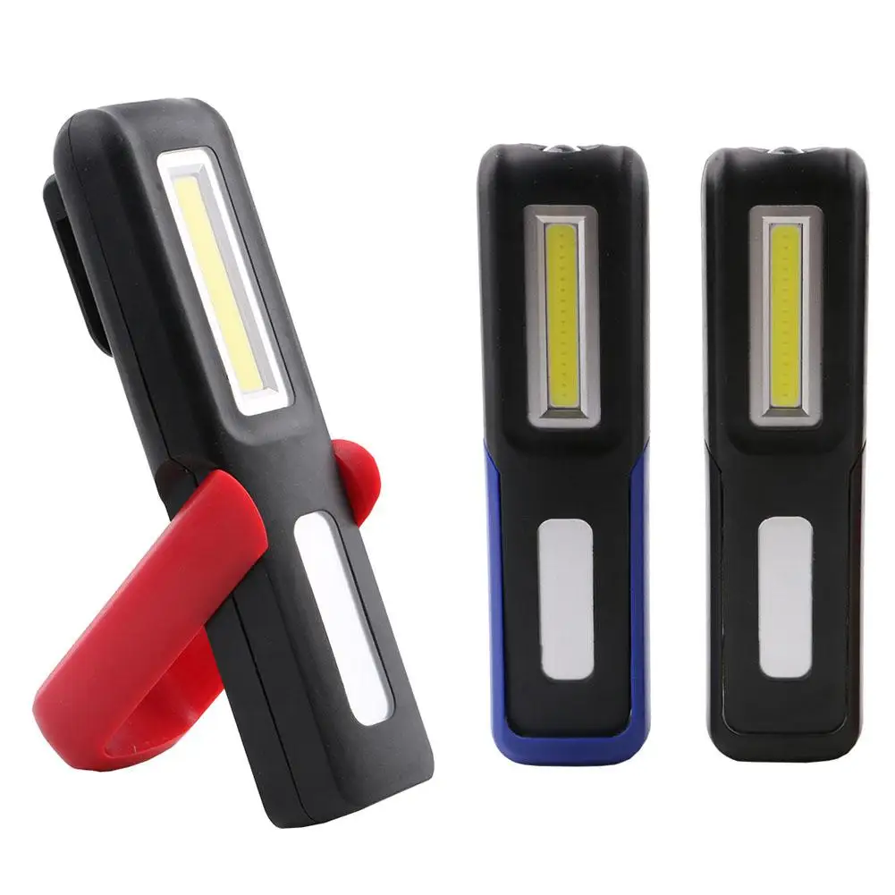 USB Перезаряжаемые светодиодный фонарик с держатель с магнитным креплением на открытом воздухе светодиоды по технологии cob Рабочая лампа аварийный световой сигнал автомобиля для ремонта