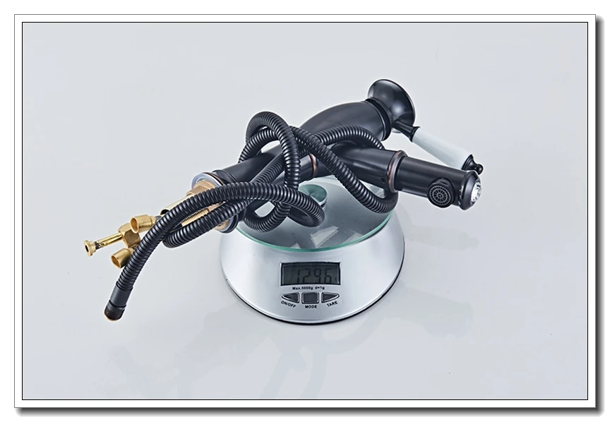 Vidric Pull Out Bathroom Sink Faucet Black Crane Tap Hot and Cold Water Mixer Oil Rubble Bronze Deck Mounted Bath Faucet ELF9095