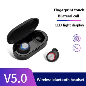 

TW60 TWS Wireless Earphone Bluetooth 5.0 HiFi Stereo Headset Handsfree Call Sport Dual Earbuds Built-in HD Mic for iOS Android