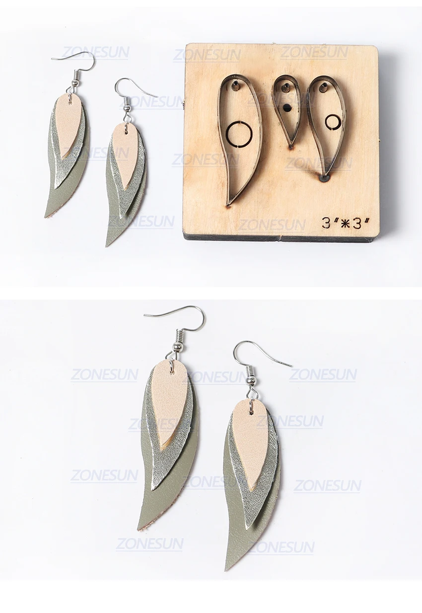 ZONESUN H6 DIY Custom Cutter кожаные серьги для резки высечки кожи серьги для стального правила высечки машины пресс-инструменты