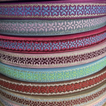 

5 Yard 15MM 5/8" Handmade DIY Sewing Materials Flowers Embroidery Gift Wrapping Decoration Woven Jacquard Ribbon