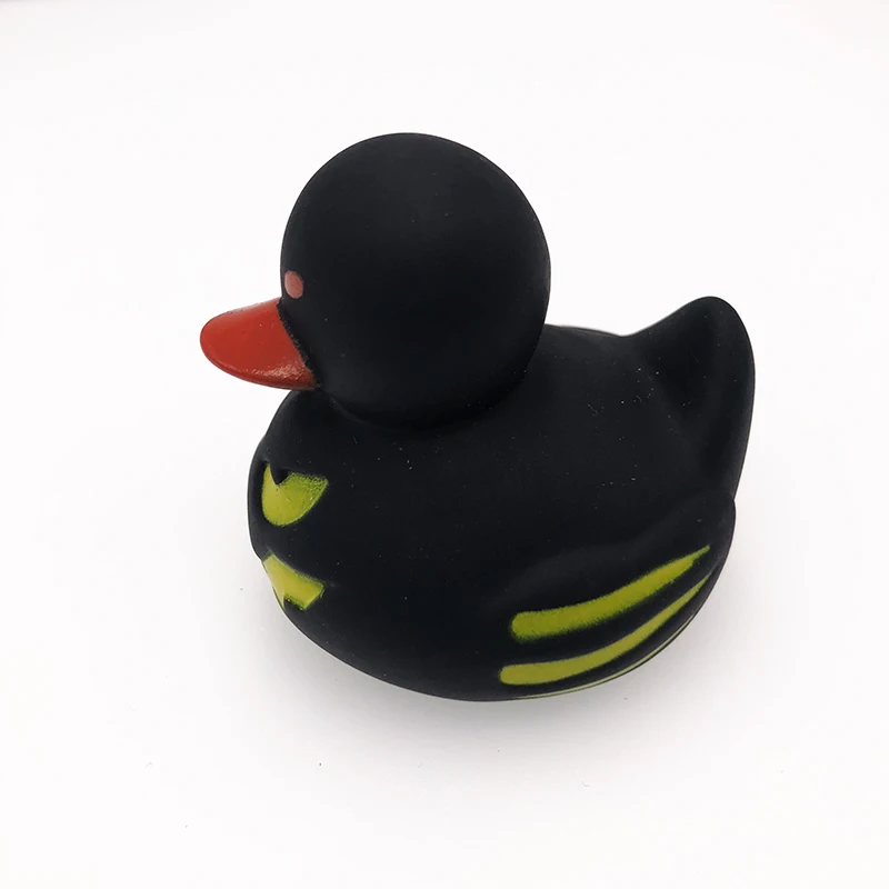 Детская игрушка для ванны, Милая мини-игрушка 5 см, звучащая черная утка, Хэллоуин, Джек-О '-фонарь, утка, креативные игрушки для детей