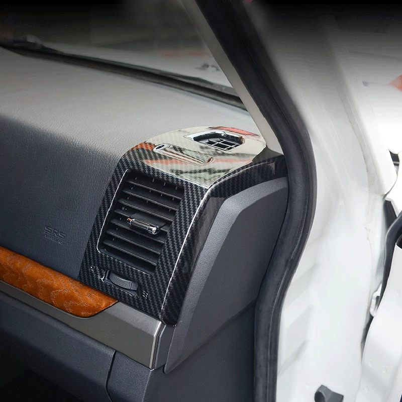Углеродное волокно ABS интерьер Кондиционер AC Vent Выход крышка отделка для Mitsubishi Pajero Shogun Montero Limited V80 2007