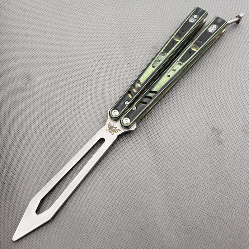 Green Black BRS Репликант Бабочка нож для тренера D2 лезвие Два цвета G10 Ручка свободно качающийся складной нож Сделано Theone - Цвет: Green Black
