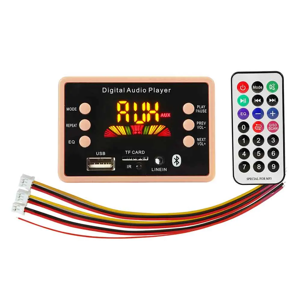 DC 12V FM Radio MP3 Decoder Board TF Remote Control Car Audio Electronic Professional Wireless Bluetooth 5.0 Universal Module | Автомобили