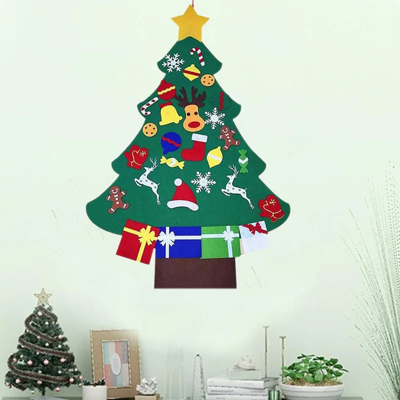 3D Войлок Рождественская елка форма кулон с 29x украшения стены окна туалетный детей DIY Декор