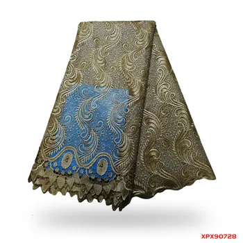 

9 colors African Lace Fabric 3D High Quality Guipure Lace Fabric purple Embroidered French Tulle Lace Fabric For Wedding f190728