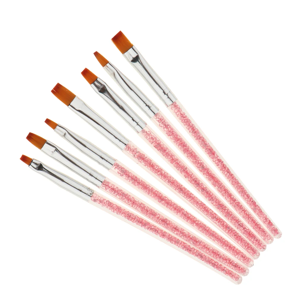 Pro UV Gel Nail Art Brushes Painting Drawing Dotting Liner DIY Tool Set 7Pcs