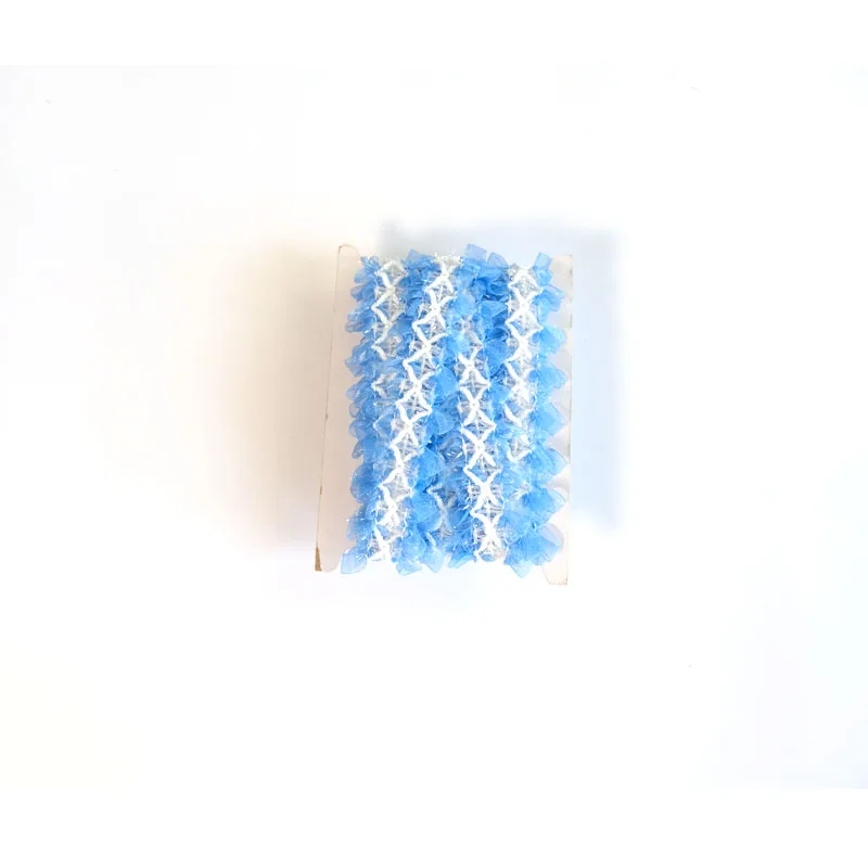 2 yards Mesh Braid Lace Fringed Trim Fabric Mixed Ribbon Handmade DIY Sewing Supplies Craft Decoration