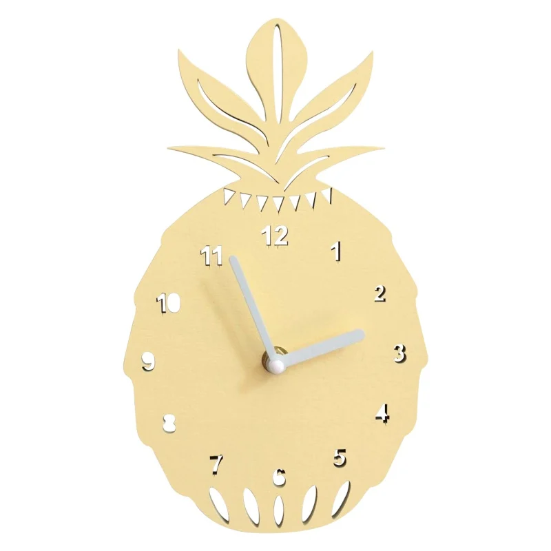 Горячие настенные часы скандинавский ананас мультфильм немой ребенок дети