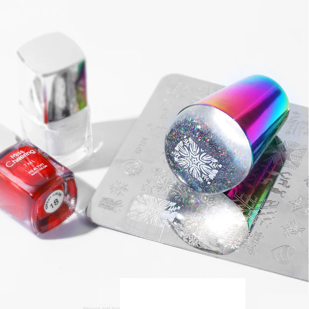 Прозрачная силиконовая печать прозрачный желе уплотнитель для ногтей большая ручка печать Симфония Лазерная силиконовая печатающая головка для ногтей шаблон инструмент