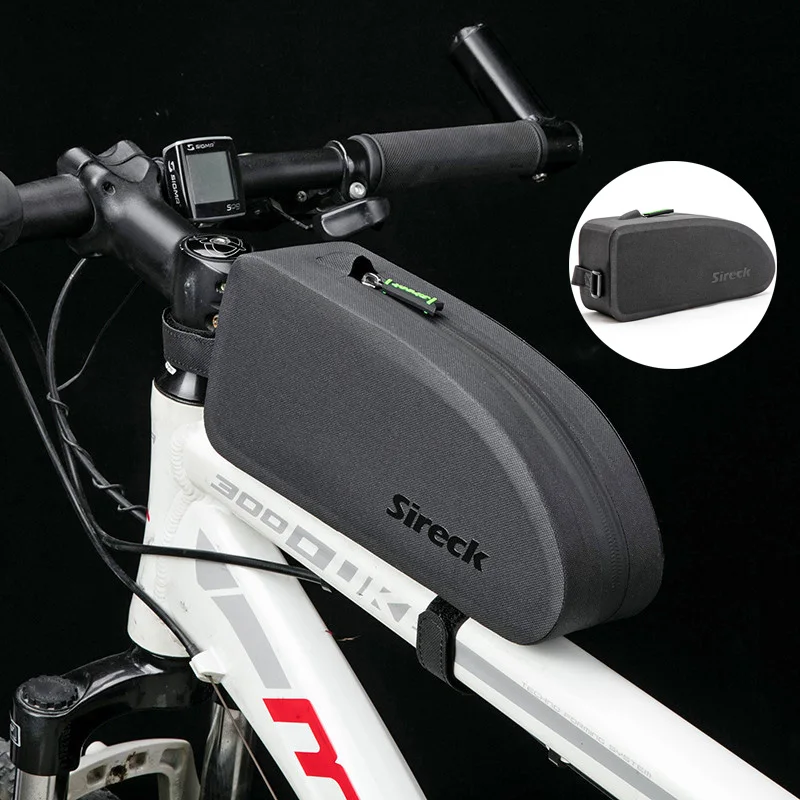 

Sireck Cycling Size M/L Front Frame Tube Bag Mountain Road Bike Bag Waterproof Pouch Bicycle Pannier Handlebar Accessories