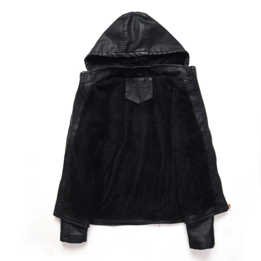 Chaquetas mujer,, зимнее пальто для женщин, осень, плюс бархат, на молнии, Женская мотоциклетная кожаная куртка с капюшоном, пальто, abrigos mujer